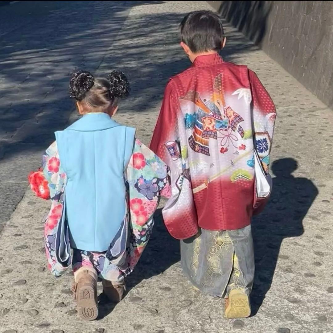 七五三　5歳男の子　袴着物セット　3歳女の子　被布セット