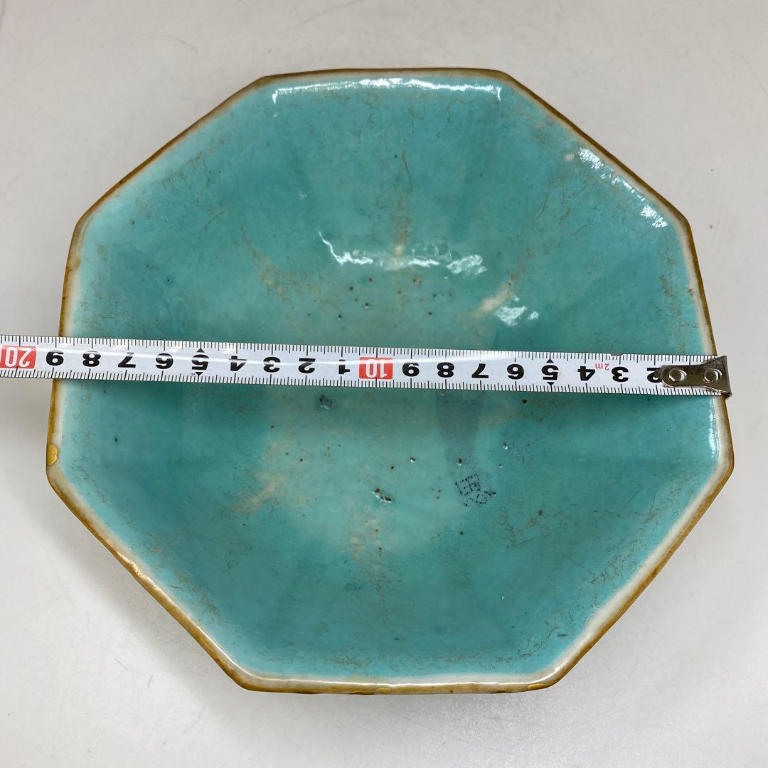 中国清時代　大清同治年製　粉彩八角鉢　東さ7-0629☆2F