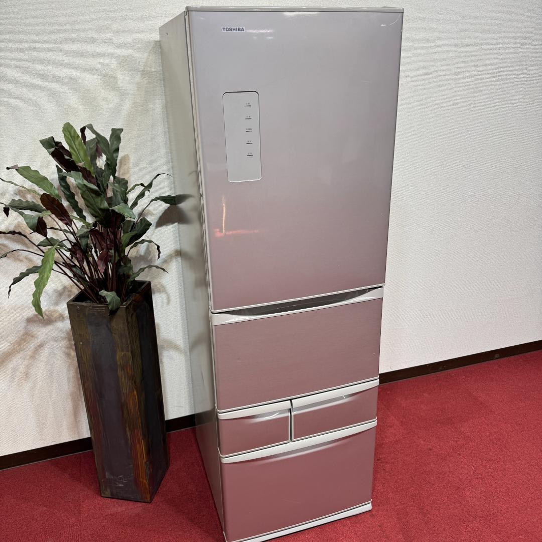 東京23区送料無料　美品東芝5ドア冷蔵庫　426L製氷機有　GR-J43G