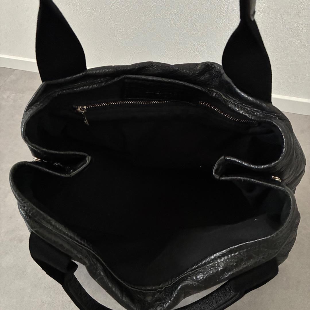 【美品】BALENCIAGA カバス S ハンドバッグ レザー ロゴプリント