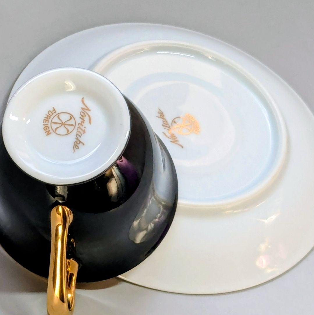 オールドノリタケ ゴールド ハーレクインキャビネットカップ&ソーサー マルキ印