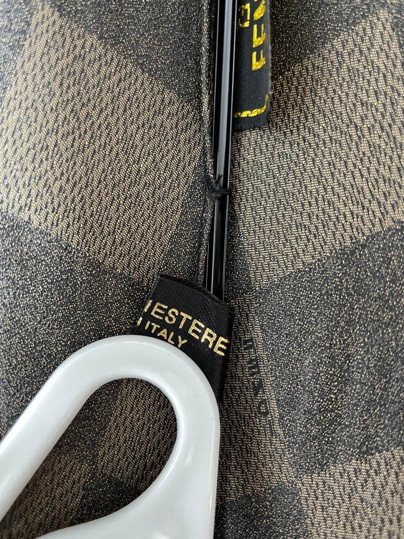 Fendi チェック柄長傘 ブラウン系