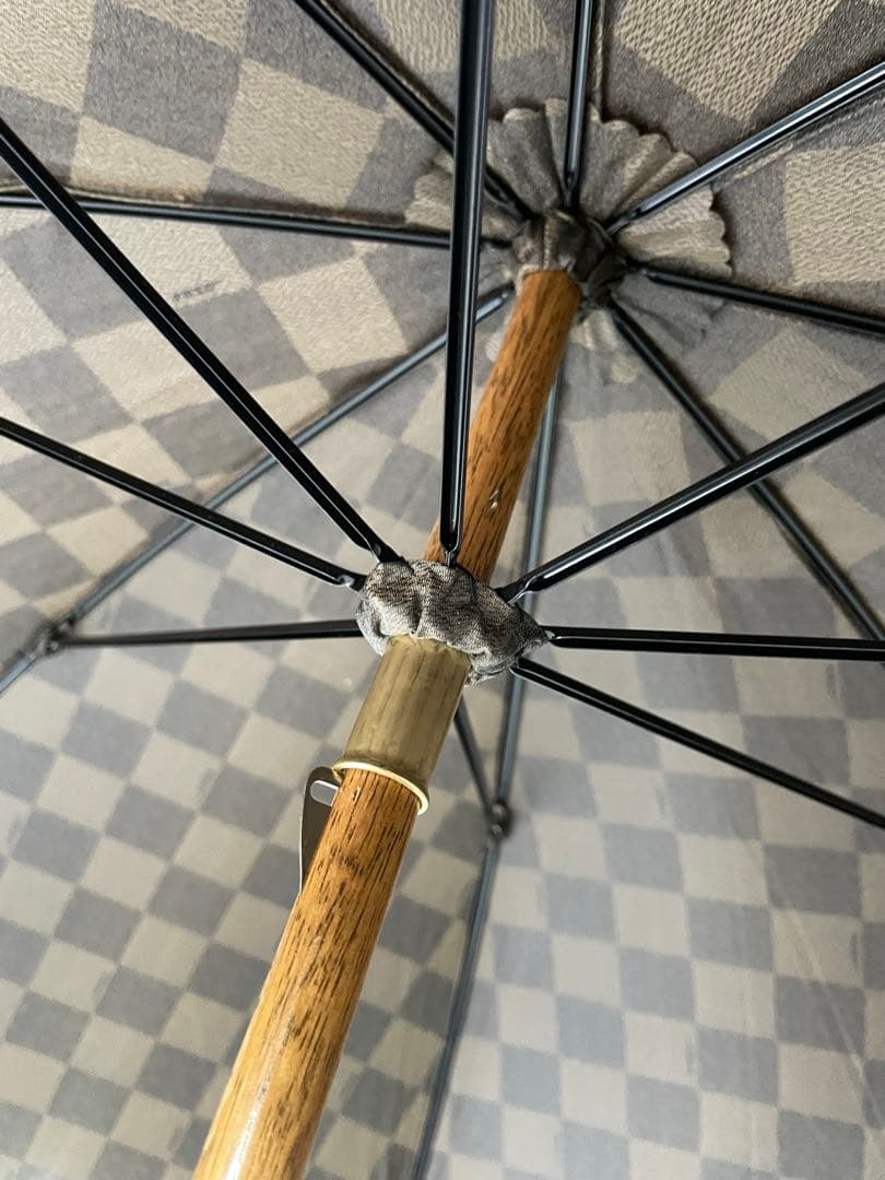 Fendi チェック柄長傘 ブラウン系