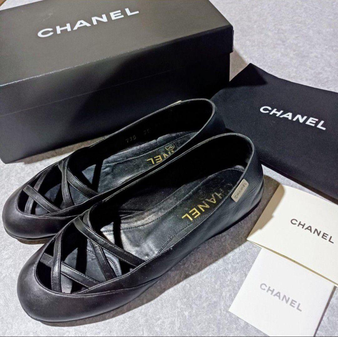 定価約20万! CHANEL シャネル バレエシューズ パンプス カーフスキン☘