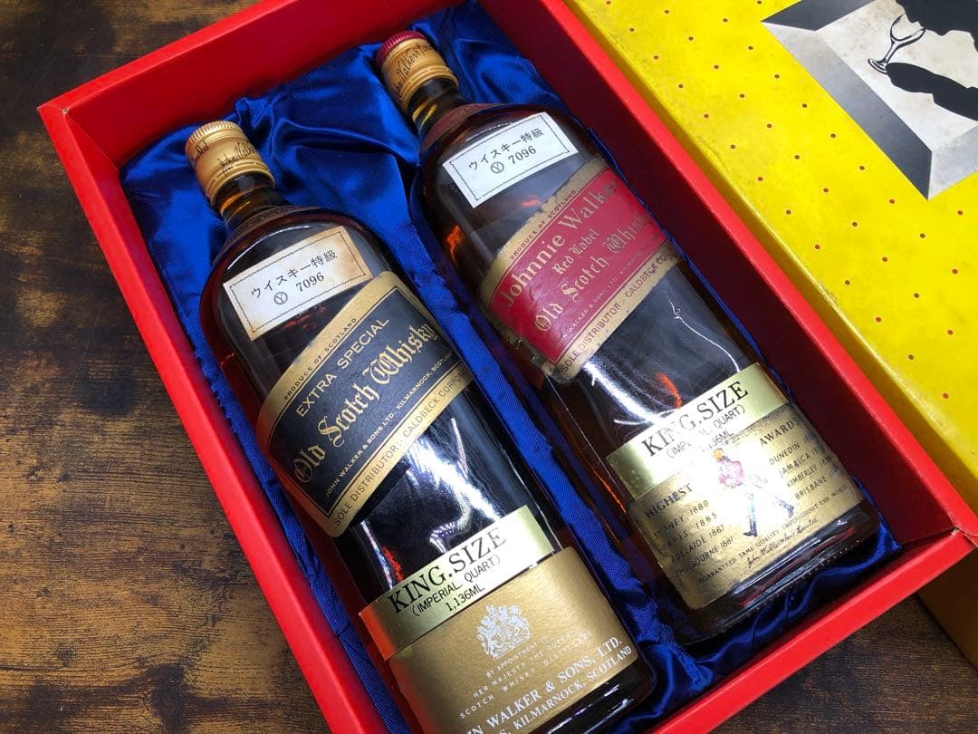 ジョニーウォーカー 赤 黒 ウイスキー特級 1.136ml キングサイズ