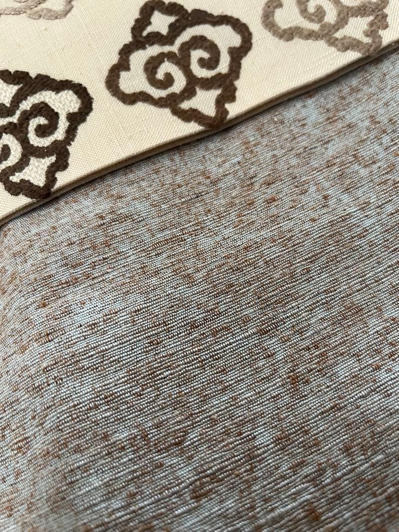 ぜんまい織　紬　色無地　出羽の織座　証紙付　未着用