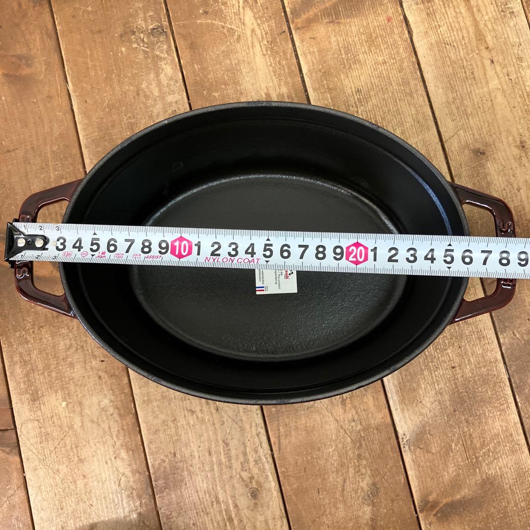 ストウブ staub ココット オーバル ホーロー鍋 ミルクパン 箱付き