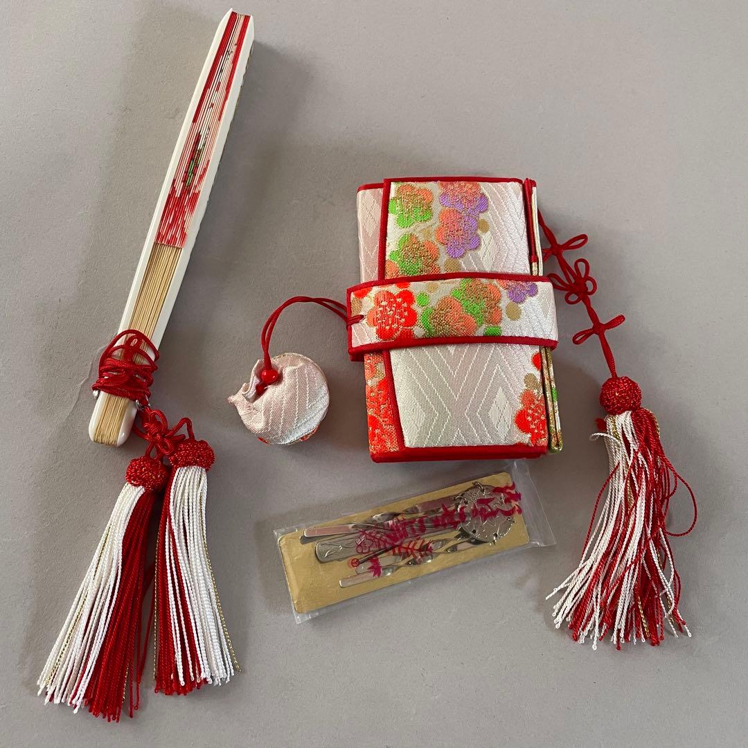 美品　七五三　3歳　正絹お着物セット　　作り帯コーデ