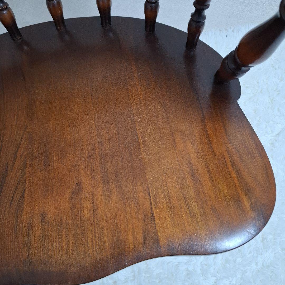 【美品】飛騨産業 アームチェア ダイニングチェア キツツキマーク