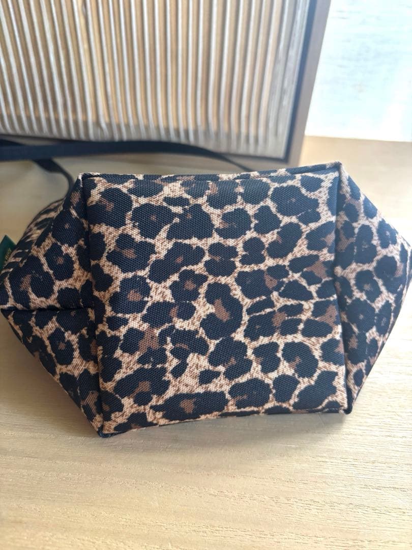 美品◾️エルベシャプリエ／ショルダーバッグパンサー豹柄舟形XSフランス製