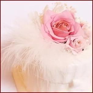 プリザーブドフラワーピンク シロクマの贈り物 プレゼント