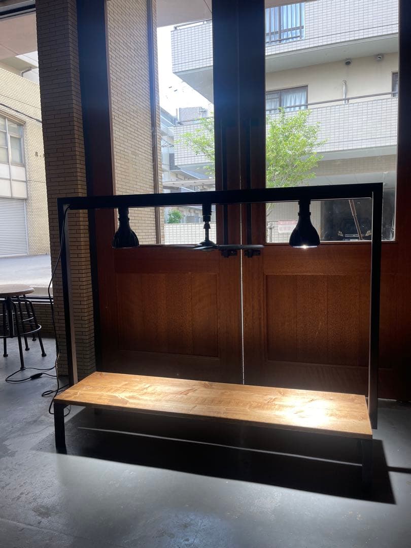 ダクトレール付！　植物棚　アイアンシェルフ　ボタニカルシェルフ　アガベ　塊根植物