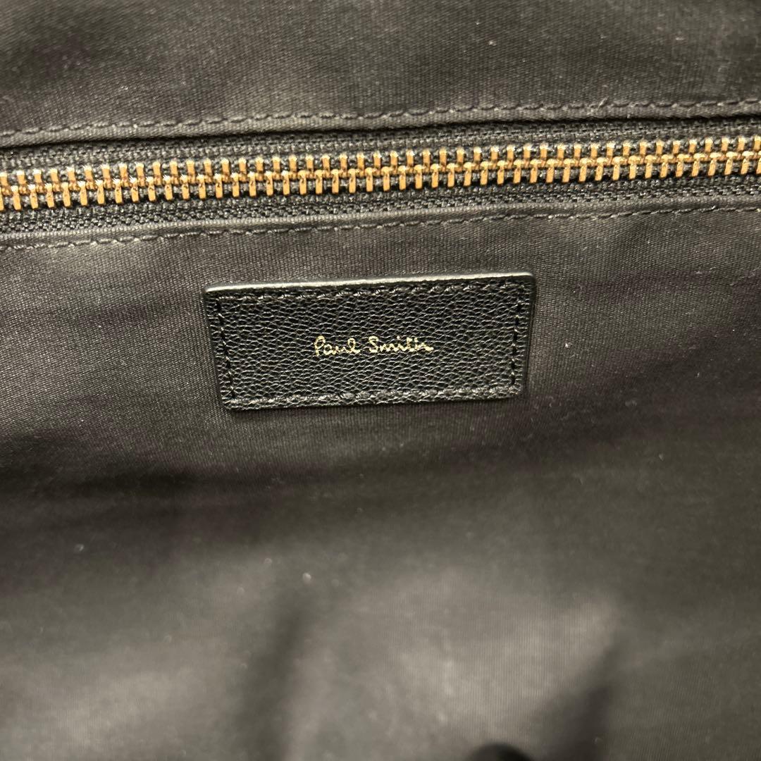 ポールスミス シグネチャー ジップストライプ トートバッグ 肩掛け 黒