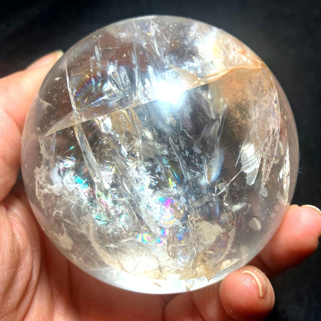 超特大　71mm レインボーゴールドルチルクォーツ　金針水晶　パワーストーン