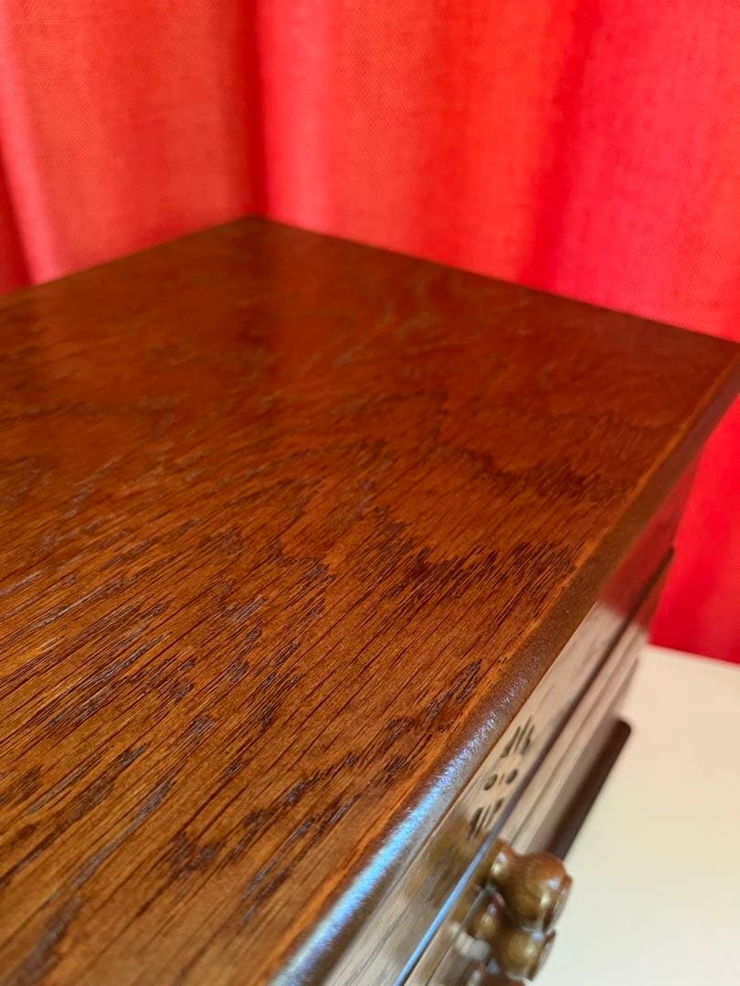 パリの雑貨屋　オーク材　ジュエリーボックス　4段　アクセサリーケース　モダン