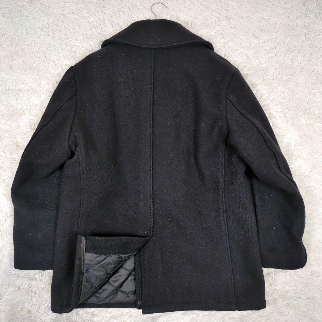 【希少 L】ショット　ピーコート　中綿キルティング　ダブル　U.S 740N　黒