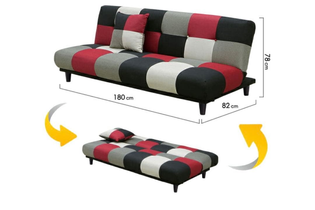 ブルー ソファベッド 180cm