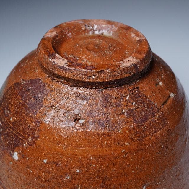 那波鳳翔　伊羅保茶碗　共箱　茶道具　播州相生焼　兵庫県 片身替