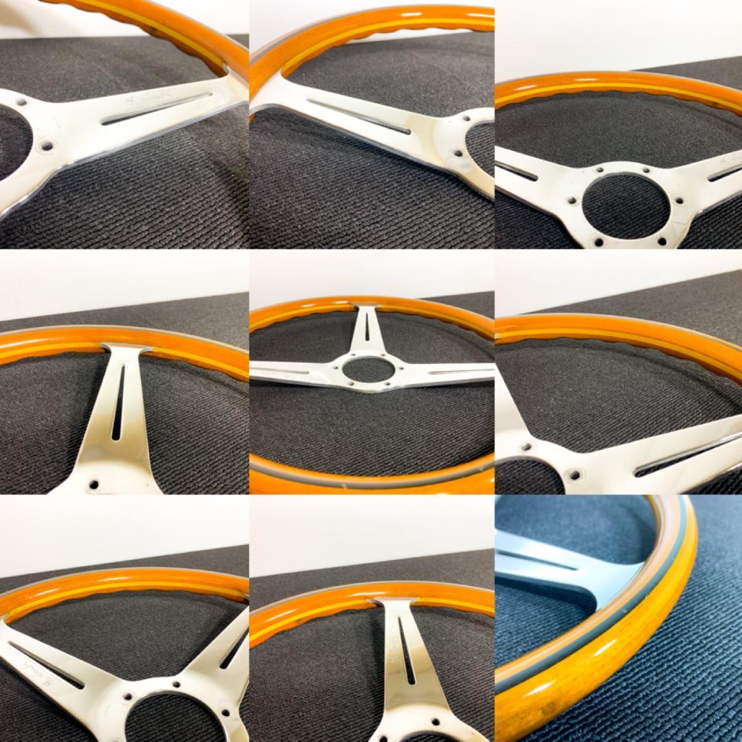 ナルディ クラシック ウッド 36.5φ 本物ホーンボタン＆ネジ付 良品