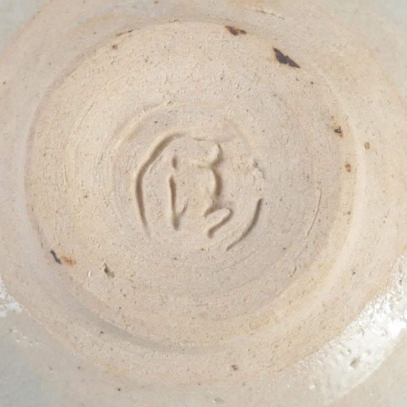 京焼　平安陶工　清水七兵衛造　染付　草鳥文　ぐい呑　盃　五客　共箱　V　9234