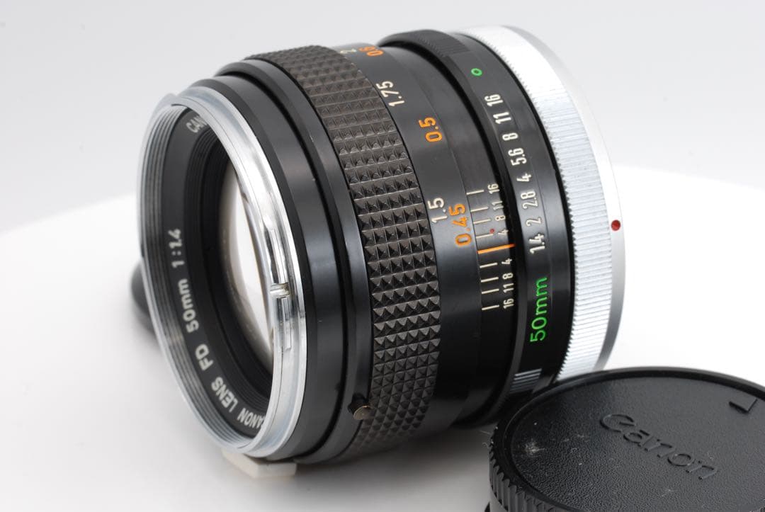 【極上美品級 】Canon FD 50mm f1.4 整備済 希少な銀枠デザイン