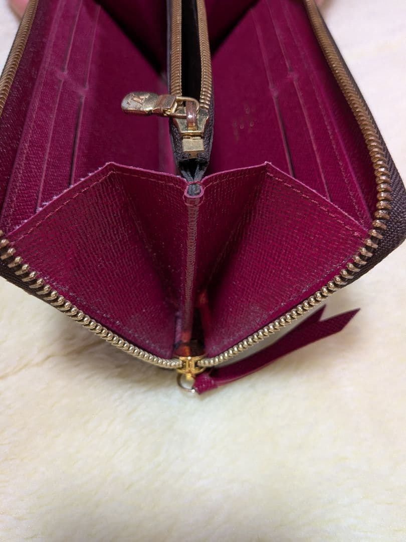 ルイヴィトン 長財布 ポルトフォイユ クレマンス フューシャピンク