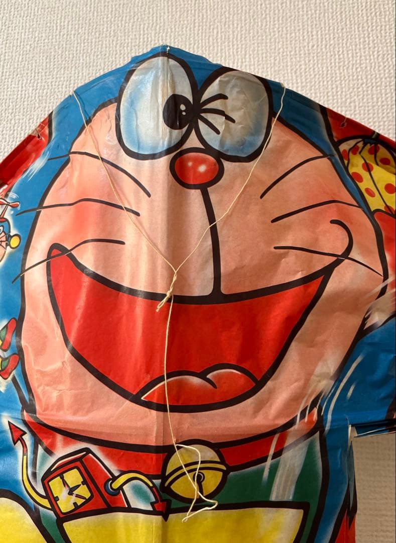 【2月限定価格】【長期保管品】昭和レトロ　竹ひご製　ドラえもん凧　10枚セット