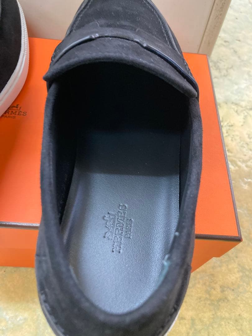 美品 エルメス HERMES ローファー スウェードレザー 41.5(26.5)
