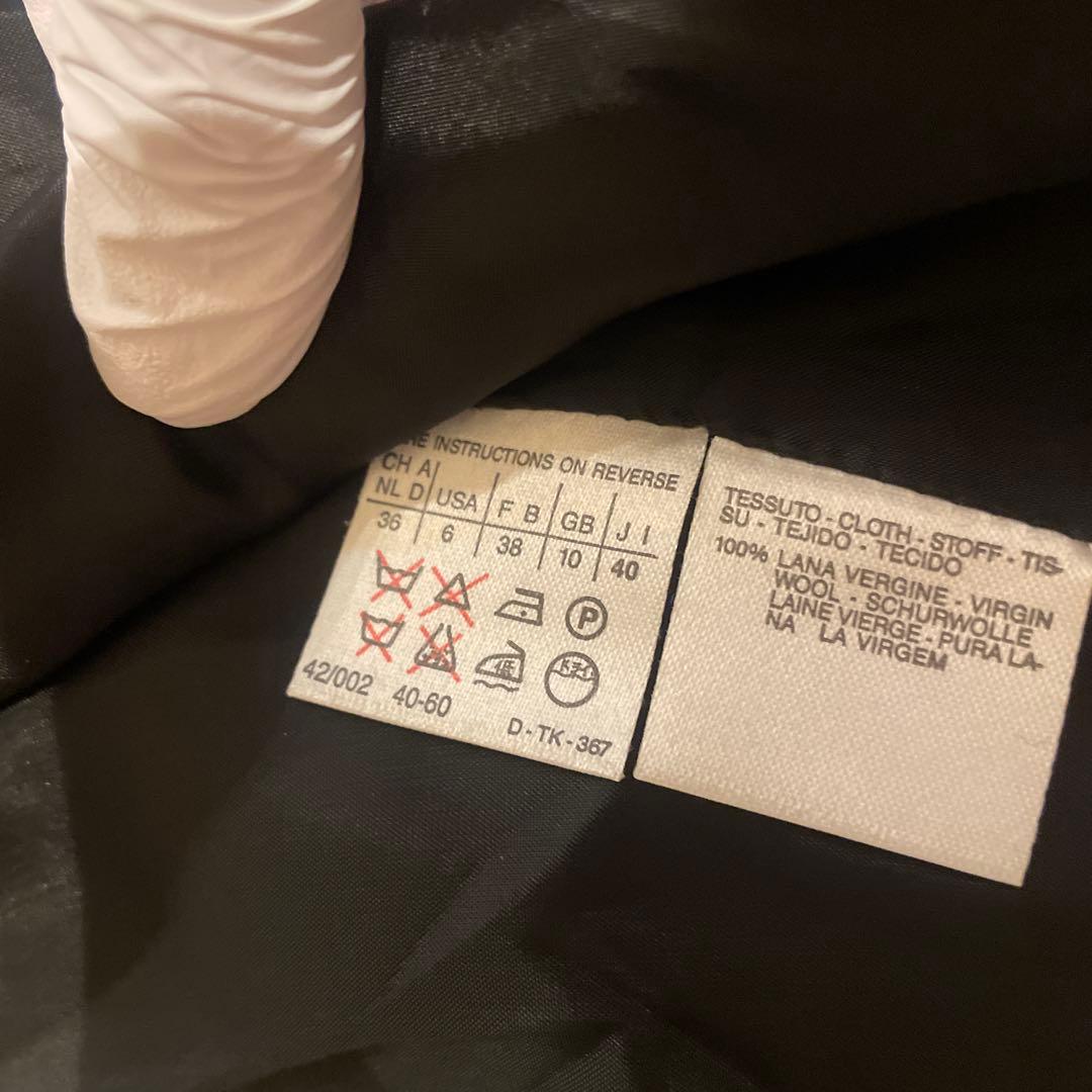 美品❤️Max Mara ダブルブレスト テーラードジャケット 黒　白タグ　L