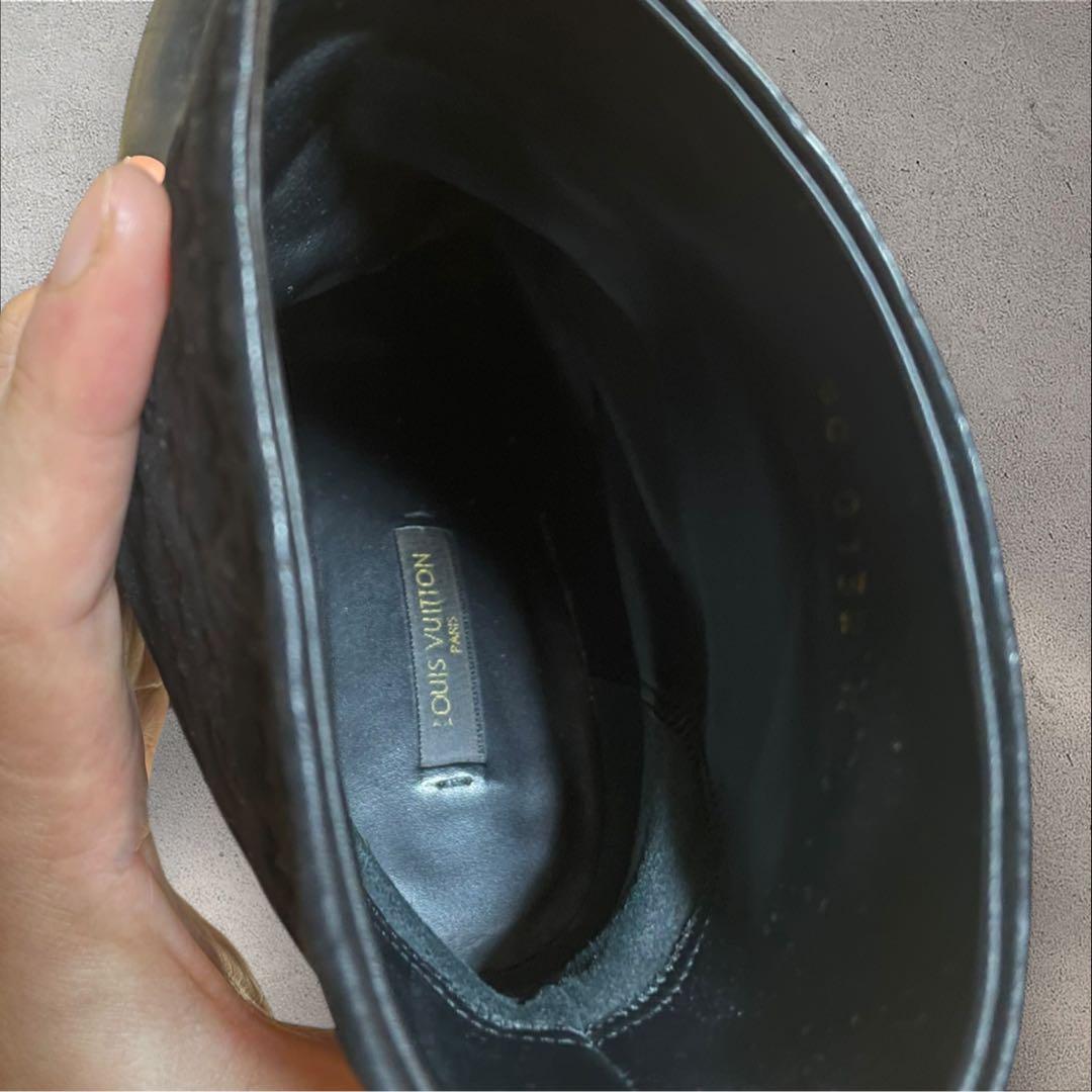 LOUIS VUITTON 24cmレザースエードブーティ37サイズ　付属品有