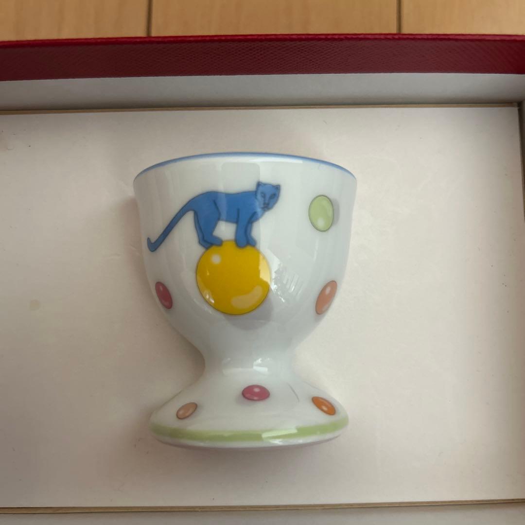 Cartier 陶器エッグカップ カラフル