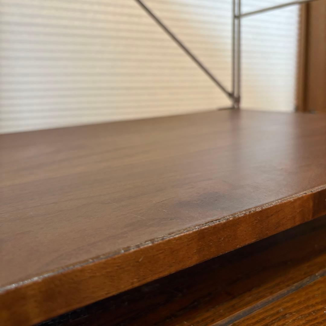 お値下げ中！無印 ユニットシェルフ ワイド 小 ウォールナット ＋追加棚1枚
