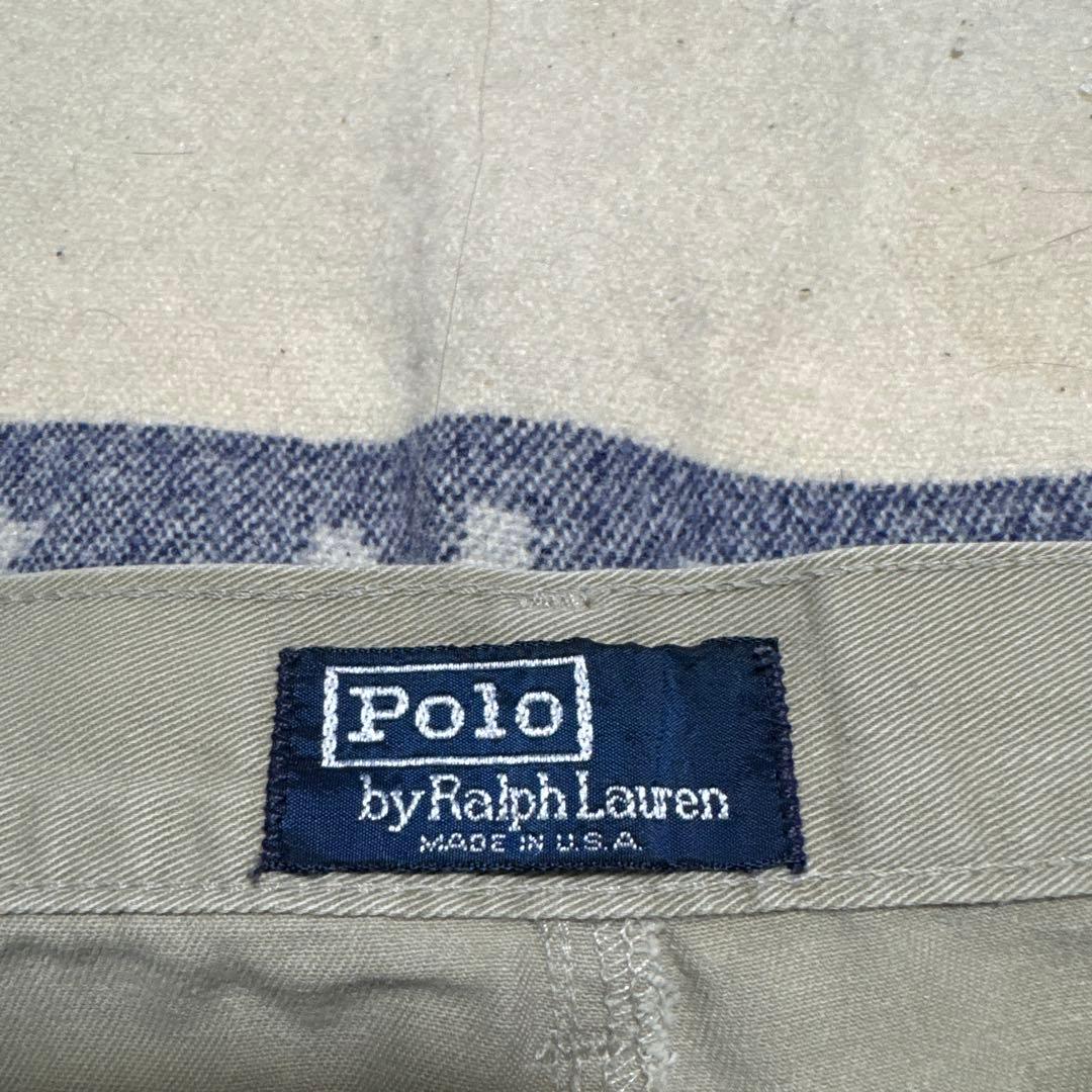 80〜90s USA製 Polo Ralph Lauren チノパン ツータック