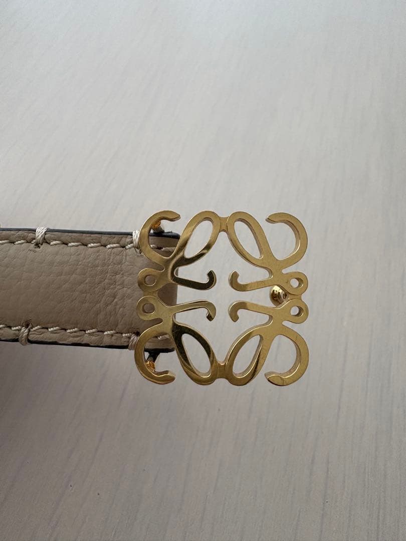 LOEWE レザーベルト ゴールドバックル