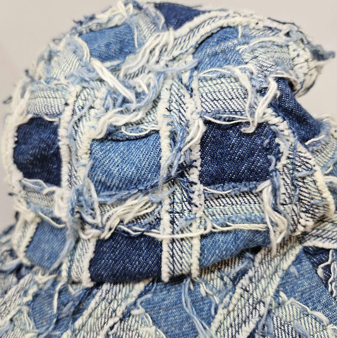 Supreme　シュプリーム　デニム　フリンジ　バケットハット　帽子