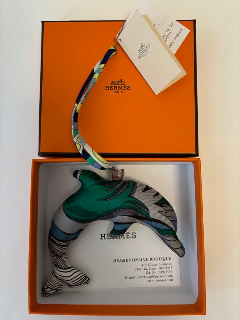 エルメス　プティアッシュ　チャーム　イルカ　未使用