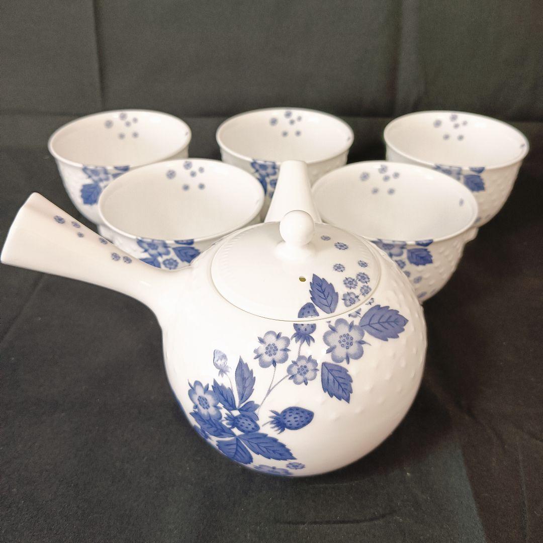 ウェッジウッド　ストロベリーブルーム　インディゴ　セット　ポット　カップ　皿
