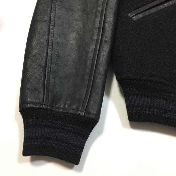 極上 メンズＭ 定価9.7万 ポロラルフローレン レザースリーブド スタジャン