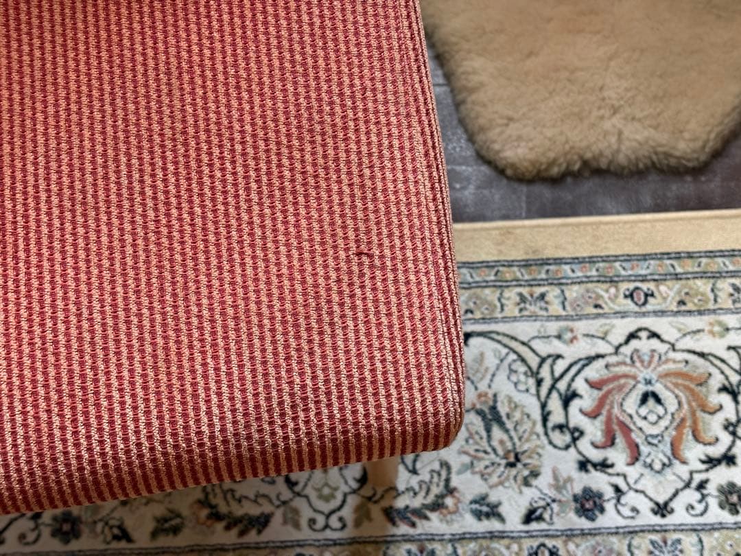 昭和レトロ　ビンテージ　レッド　ファブリック　レトロチェア　4脚セット　nZ