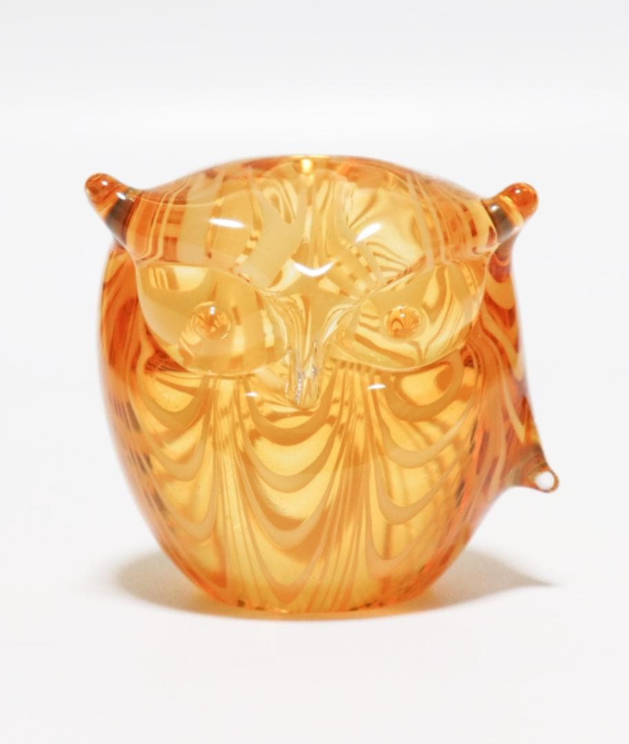 165,000円新品【アルスチェネデーゼ】古法縁起物 置物ムラーノガラスフクロウ