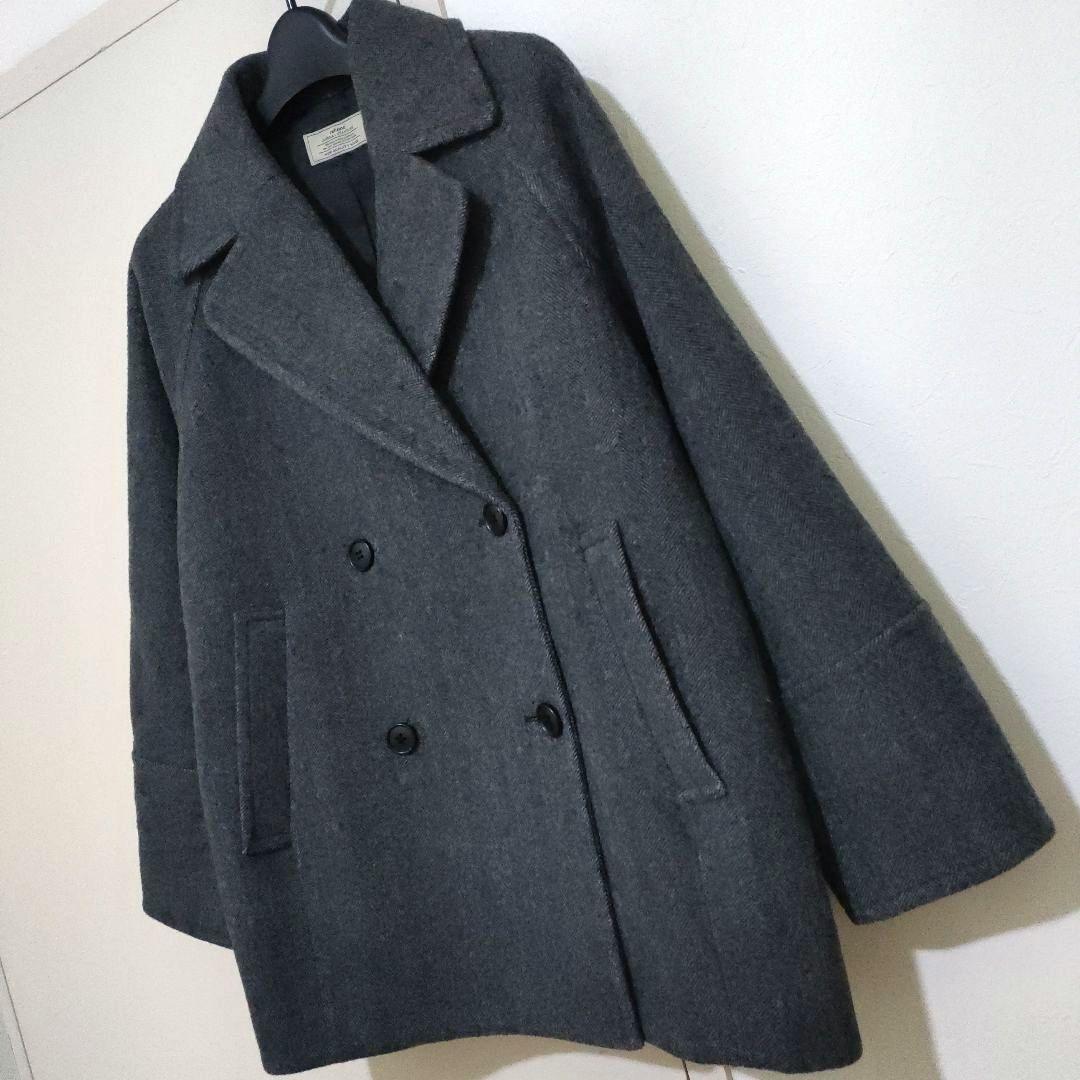 極美品 JOURNALSTANDARDrelume 尾州ウールピーコート グレー