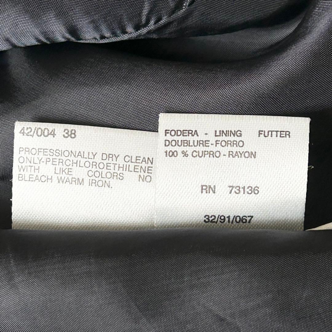 3026yマックスマーラ 白タグダブルブレザーテーラードジャケット 紺 M