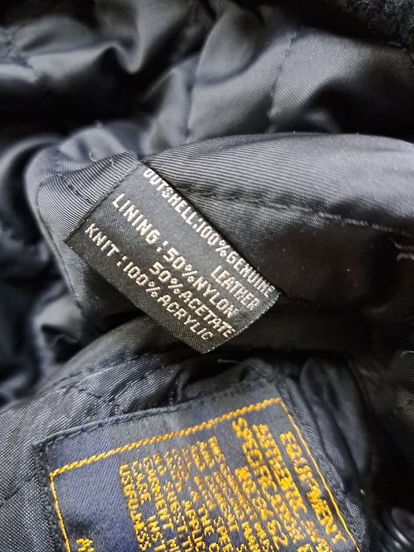 AVIREX アビレックス レザースタジャン 刺繍 ワッペン