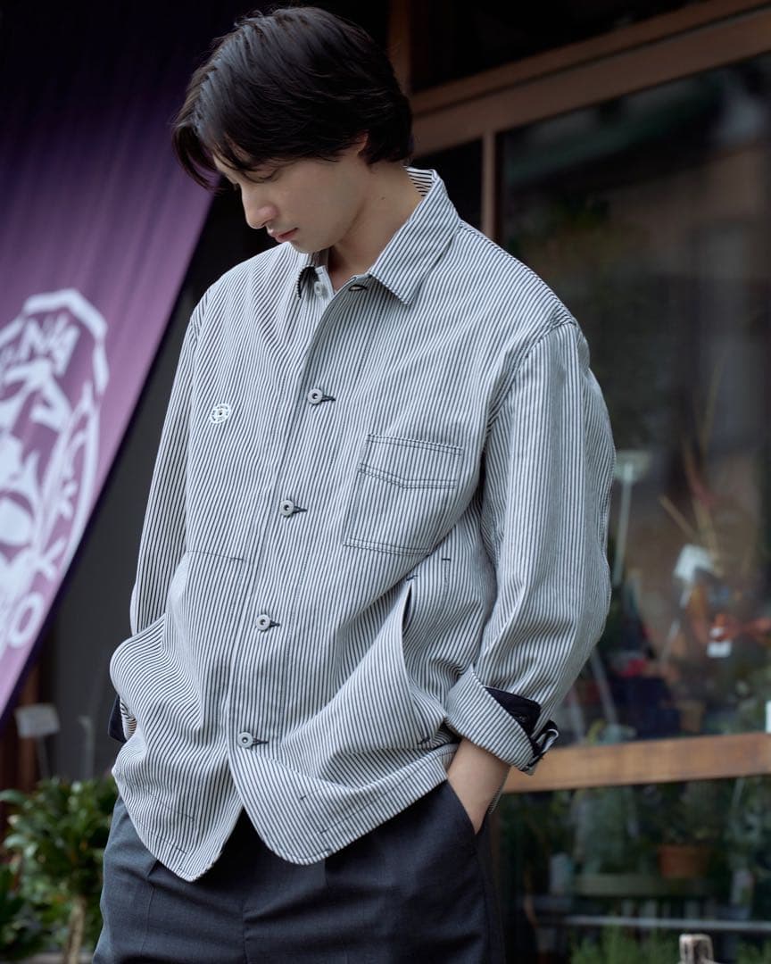 ジャケット・アウター YOUTH OF THE WATER HICKORY COVERALL