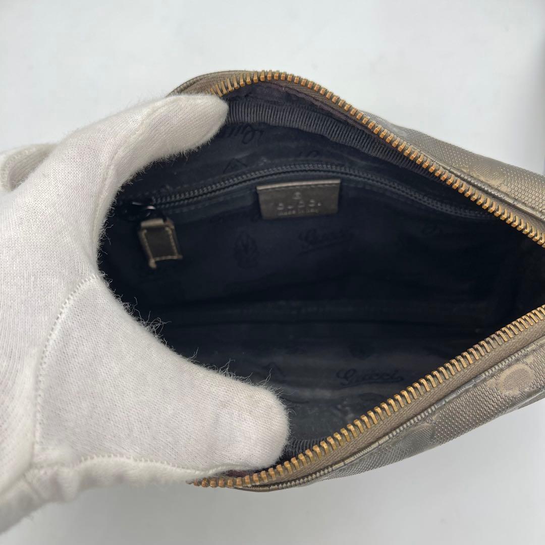 GUCCI ショルダーバッグ ポシェット 斜めがけ GGインプリメ ロゴ PVC