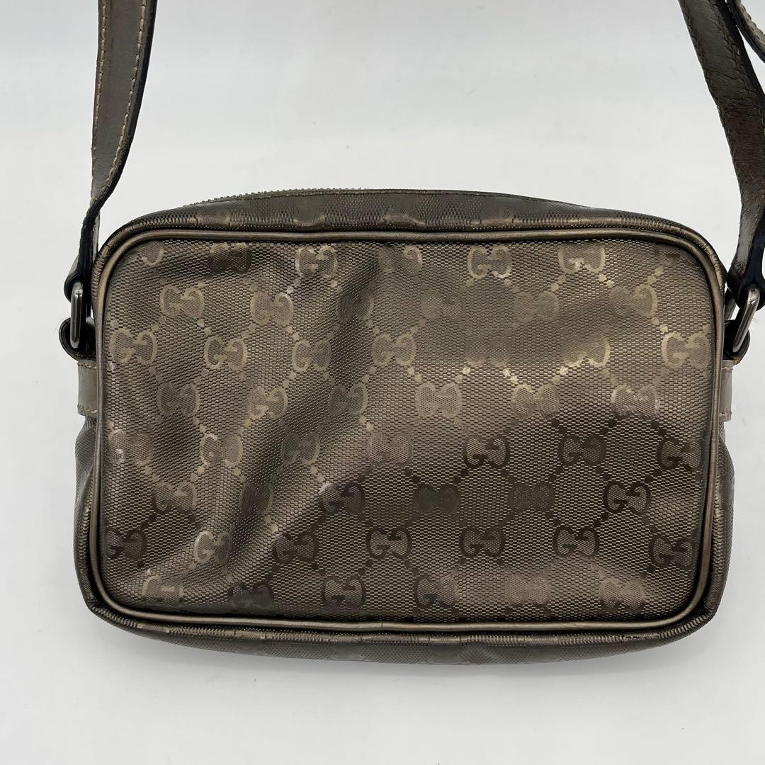 GUCCI ショルダーバッグ ポシェット 斜めがけ GGインプリメ ロゴ PVC