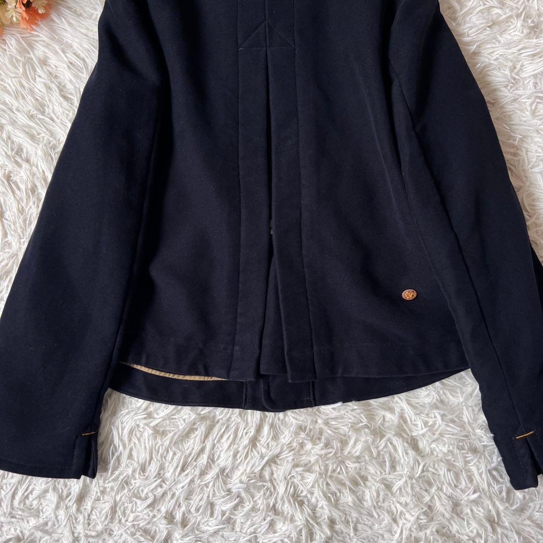 45R コットン フランネル の アニー フォーピー ジャケット ネイビー