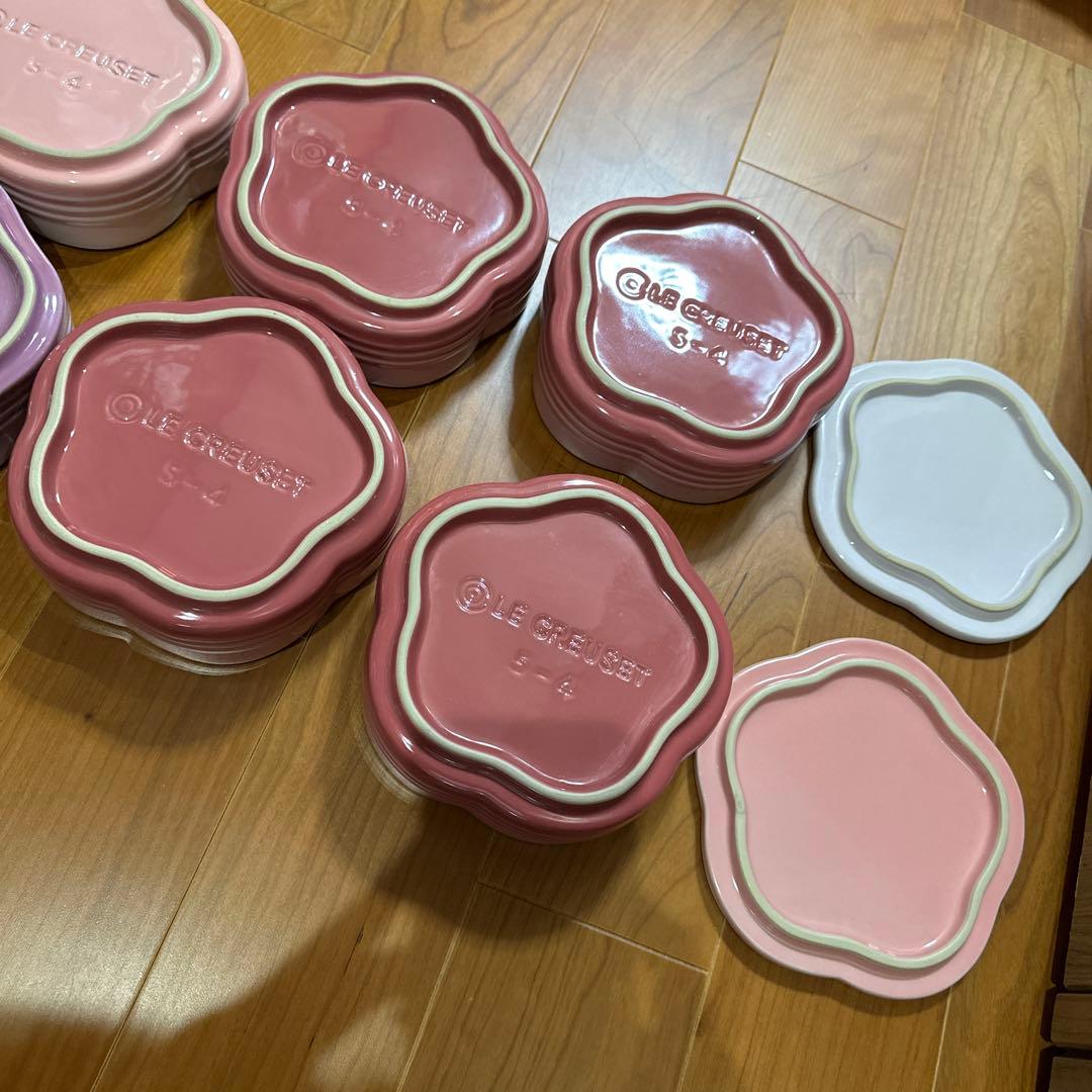 LE CREUSET スタッキングラムカン フルール 全色4個セット お重