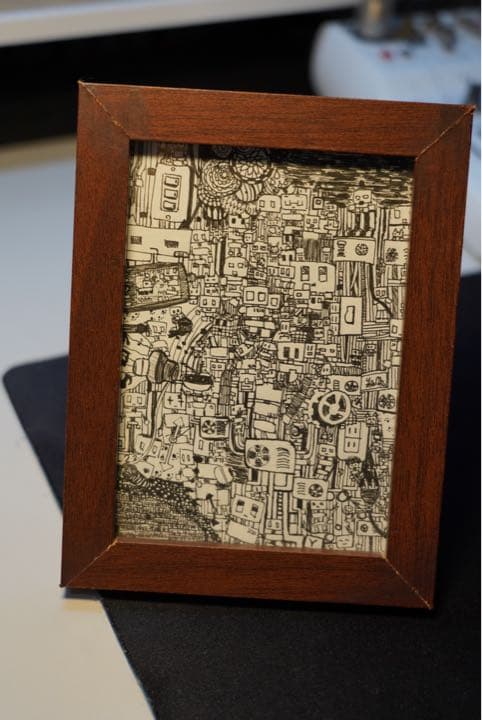 ボールペン画 原画3枚セット ゼンタングル