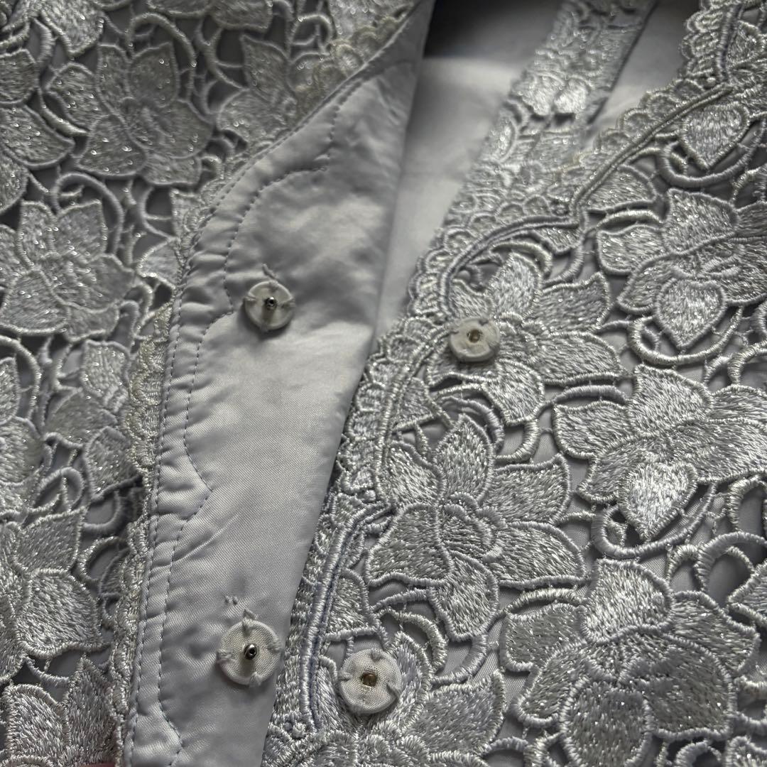 【極美品✨】東京ソワール ソワールドルチェ 総レース ノーカラージャケット高級M